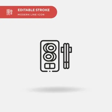Fried Simple vector icon. Illustration symbol design template for web mobile  Stock Illustration