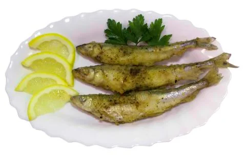 Fried smelt Stock Photos