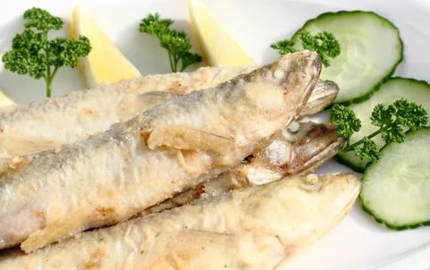 Fried smelt Stock Photos