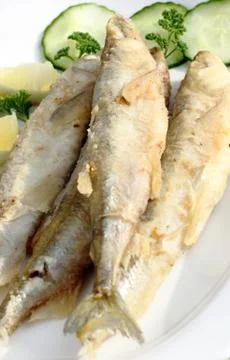 Fried smelt Stock Photos
