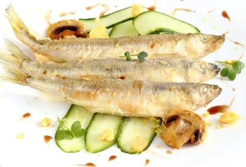 Fried smelt Stock Photos