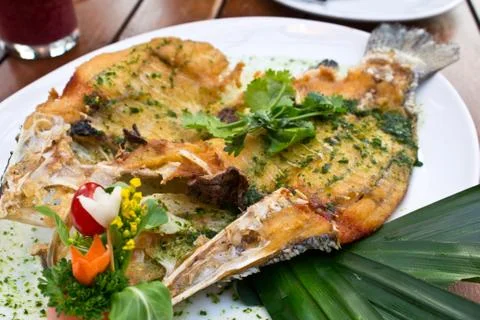 Fried snapper fish2 Foto stock