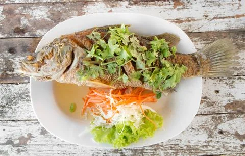 Fried snapper Stock Photos