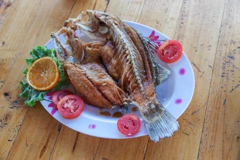 Fried snapper Stock Photos