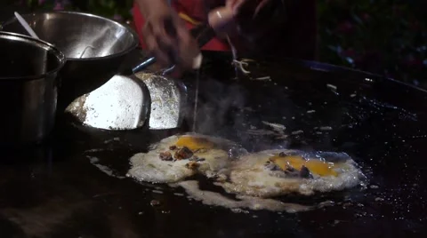 Fried Soy Sprouts Dish Roast Is Ready Sizzle. Stock Video Cooking  outdoors, Stock Footage 47146355