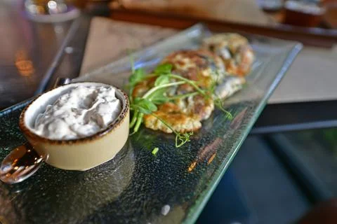 Fried sprat A delicious Foto stock