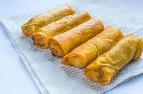 Fried spring rolls or popiah Foto stock