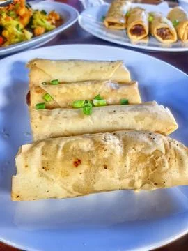 Fried Spring Rolls Stock Photos