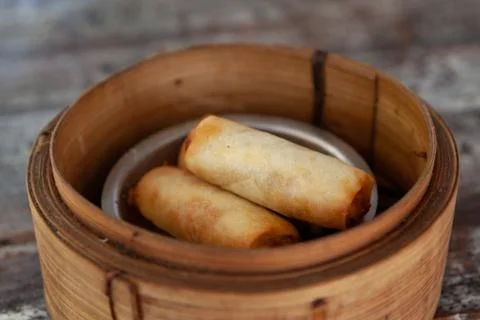 Fried Spring Rolls is Thai Traditional Spring Rolls Stock Photos