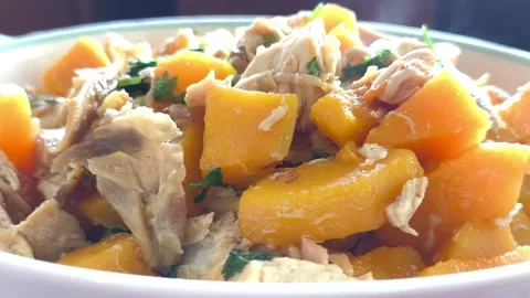 Fried squash butternut2 스톡 동영상 334310506