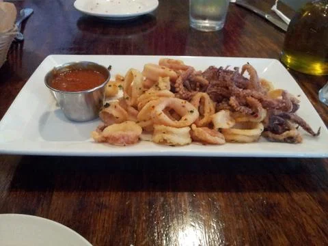 Fried Squid Appetizer Stock Photos