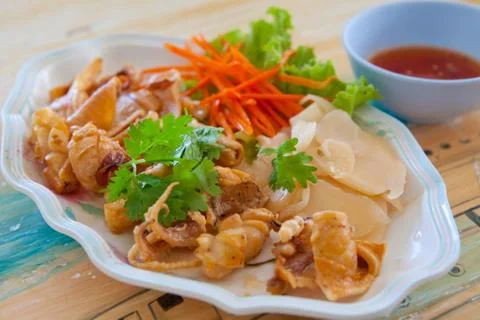 Fried squid Stock Photos