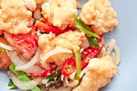 Fried squid Stock Photos