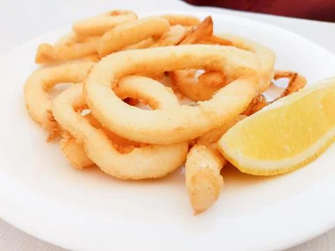 Fried squid Stock Photos