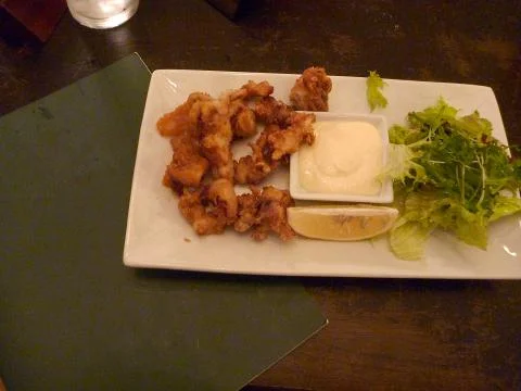 Fried squid starter Stock Photos