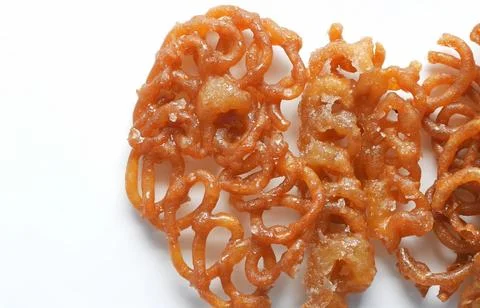 Fried squid on white background Foto stock