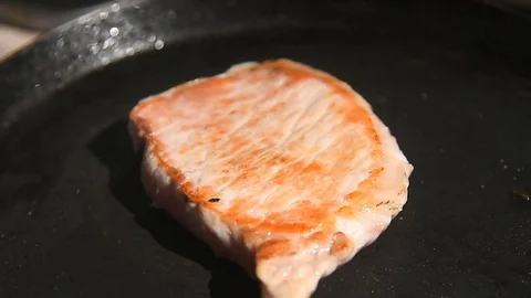 Fried steak Video stock 80872694