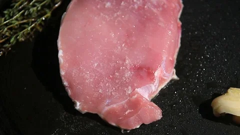 Fried steak Video stock 80872864