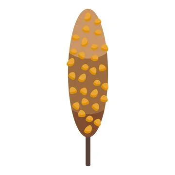 Fried stick icon isometric vector. Corn dog Illustrazione stock