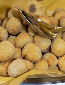 Fried stuffed olives Foto stock