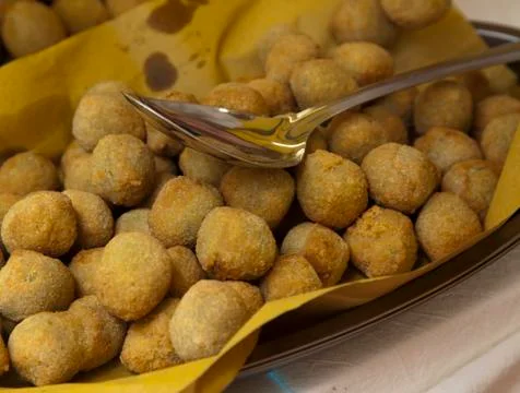 Fried stuffed olives Stock Photos