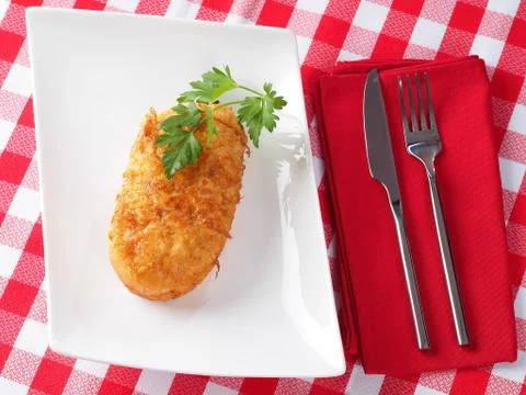 FRIED STUFFED SANDWICH Foto stock