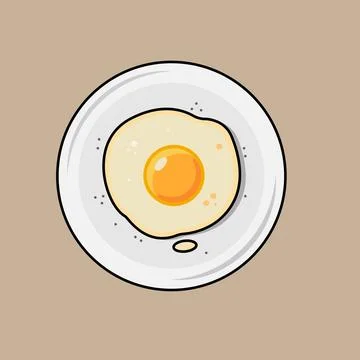 Fried Sunny Egg Stock Illustration