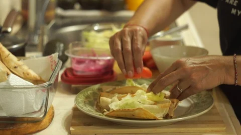 Fried tacos with tomato Stock Footage 120327175