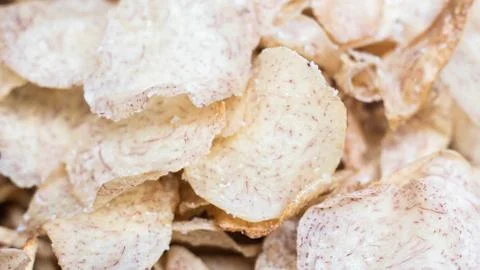 Fried taro crispy Stock Photos