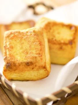 Fried tofu cubes Stock Photos