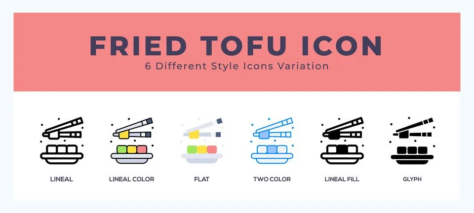 Fried tofu icon vector for web. and mobile app 스톡 일러스트