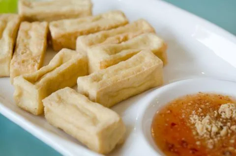 Fried tofu Stockfoto's