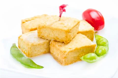 Fried tofu. Stock Photos