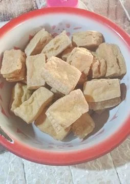Fried Tofu Snack Fotos de archivo