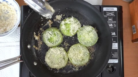 Fried tomatoes top view Stock Footage 140760367