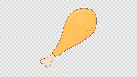 Fried turkey drumstick Stock-Footage 338367383