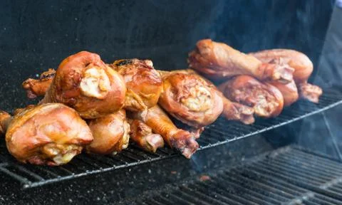 Fried turkey on the grill Stock Photos