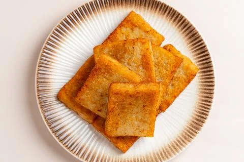 Fried Turnip cake Stock Photos