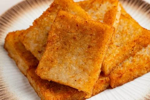 Fried Turnip cake 스톡 사진