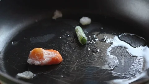 Fried vegetables in a frying pan Stock Footage 78479363