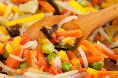 Fried vegetables Stock Photos