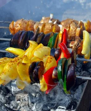 Fried vegetables Stock Photos