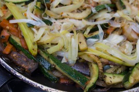 Fried vegetables Stock Photos