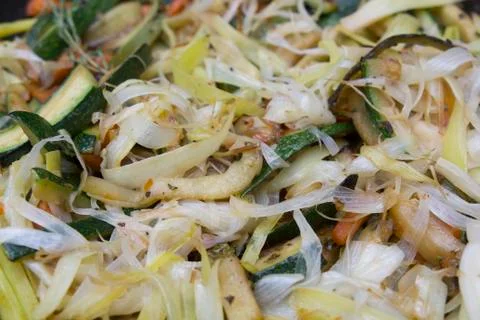 Fried vegetables Stock Photos