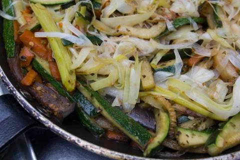 Fried vegetables Stock Photos