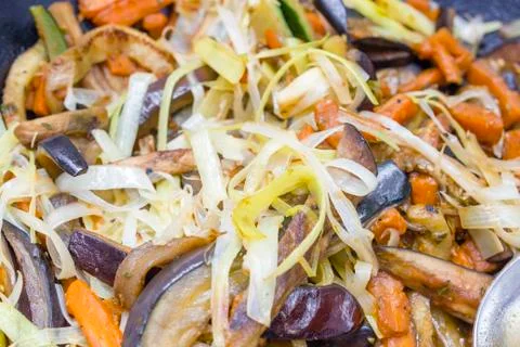 Fried vegetables Stock Photos