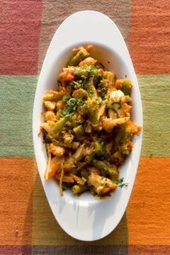 Fried vegetables Stock Photos