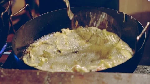 Fried vegetables in the restaurant. Stock Footage 142437806