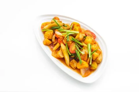 Fried vegetables Thai style Stock Photos