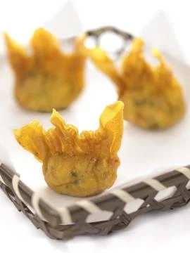 Fried wantons Stock Photos